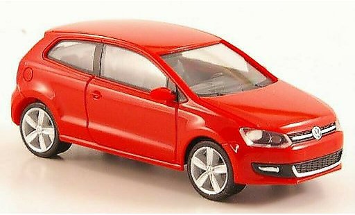 Volkswagen Polo Base 1/87 Herpa V rouge 3-turig miniature