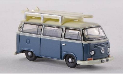 Volkswagen T1 Base 1/148 Oxford Bus bleu/blanche avec Surfbretter miniature