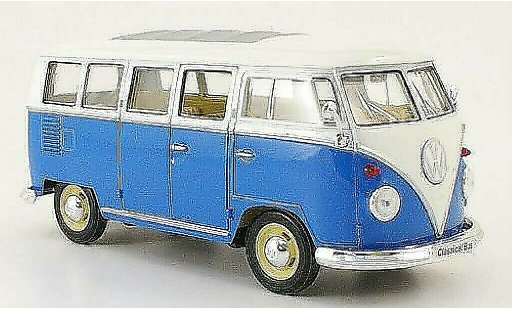 Volkswagen T1 Base 1/24 Welly Bus bleu/blanche miniature