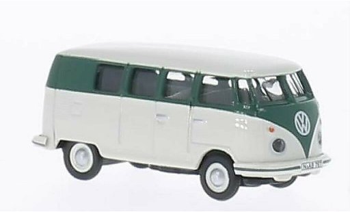Volkswagen T1 Base 1/87 Schuco Bus grise/verte miniature