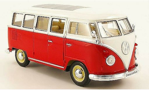 Volkswagen T1 B 1/24 Welly Bus rouge/blanche 1962 miniature