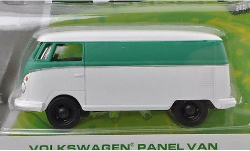 Volkswagen T1 Base 1/64 Greenlight fourgon blanche/mat-turquoise miniature