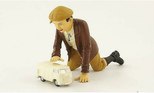 Volkswagen T1 Base 1/90 Schuco Fourgon beige avec Figur miniature