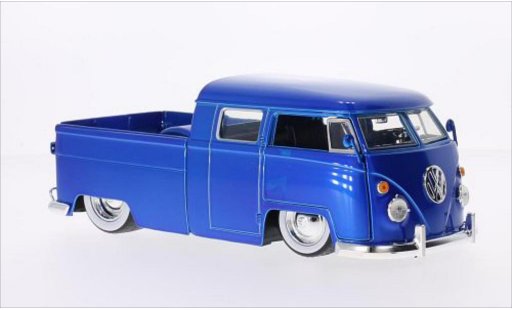 Volkswagen T1 B 1/24 Jada Toys Pickup Tuning bleu 1963 miniature