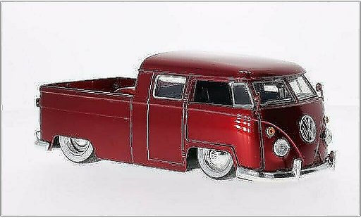 Volkswagen T1 B 1/24 Jada Toys Pickup Tuning rouge 1963 miniature