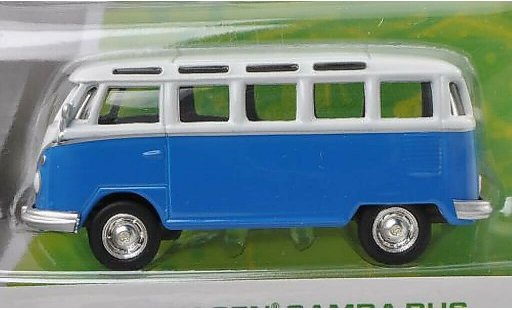 Volkswagen T1 Base 1/64 Greenlight Samba bleu/blanche miniature