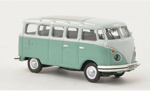 Volkswagen T1 Base 1/87 Schuco Samba grise-verte/grise miniature
