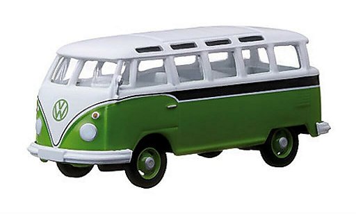 Volkswagen T1 Base 1/64 Greenlight Samba verte/blanche/noire miniature