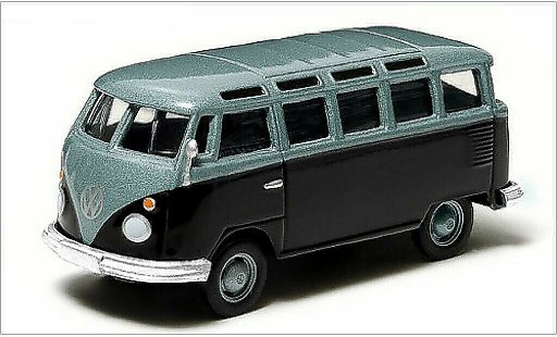 Volkswagen T1 Base 1/64 Greenlight Sambabus metallise bleu/bleu miniature