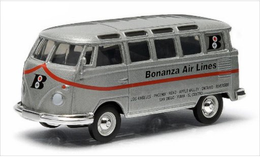 Volkswagen T1 Base 1/64 Greenlight Sambabus grise miniature