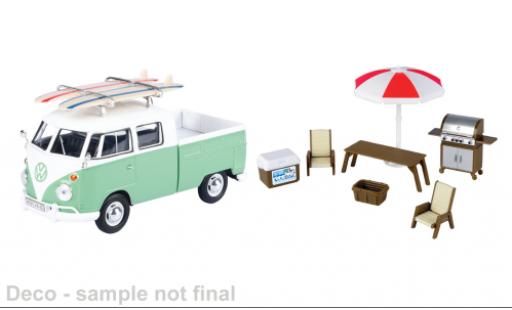 Volkswagen T1 1/24 Motormax (Typ 2) verte/blanche 1:24 miniature