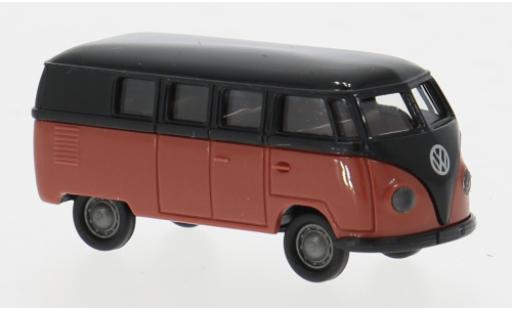 Volkswagen T1 1/87 Brekina a Kombi noire/rouge 1950 1:87 miniature