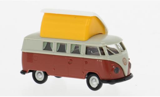 Volkswagen T1 1/87 Brekina b Camper grise/rouge 1960 1:87
