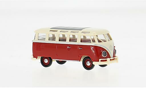 Miniature Volkswagen T1 1/87 Brekina b Samba beige/rouge 1960 1:87