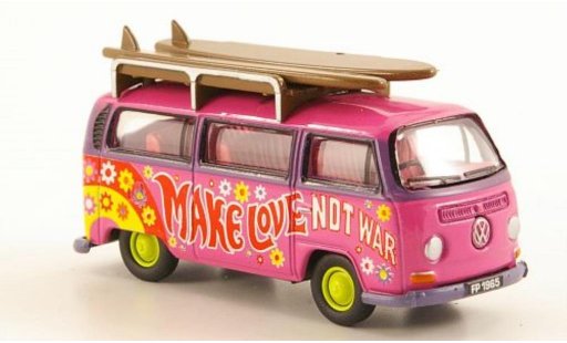 Volkswagen T2 Base 1/76 Oxford Bus Peace avec Surfbrettern miniature