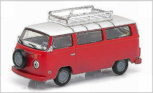 Volkswagen T2 B 1/64 Greenlight Bus rouge/blanche 1973 miniature