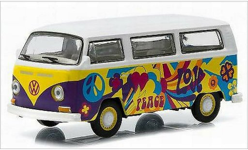 Volkswagen T2 A 1/64 Greenlight Bus blanche/Dekor 1968 miniature
