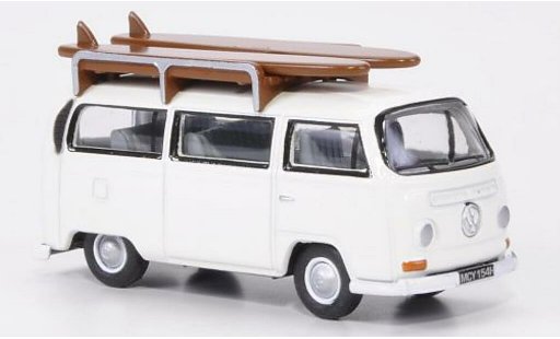 Volkswagen T2 Base 1/76 Oxford Bus blanche avec Surfbretter miniature