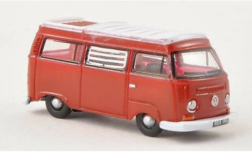 Volkswagen T2 Base 1/148 Oxford Camper rouge/blanche miniature