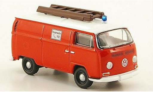Volkswagen T2 Base 1/87 Bub fourgon Pompiers rouge/blanche miniature