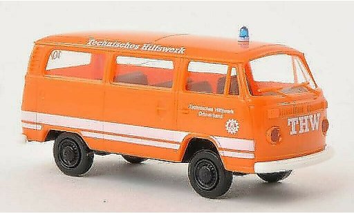Volkswagen T2 Base 1/87 Brekina Break THW orange miniature