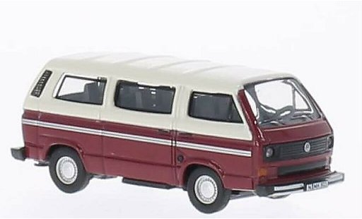 Volkswagen T3 Base 1/87 Schuco Bus rouge/blanche miniature