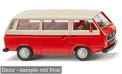 Volkswagen T3 1/87 Wiking Bus rouge/beige 1979 1:87 miniature