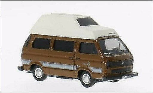 Volkswagen T3 Base 1/87 Schuco Westfalia Joker marron/blanche miniature