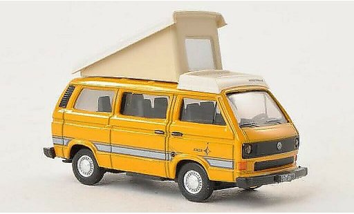 Volkswagen T3 Base 1/87 Schuco Westfalia Joker jaune/blanche miniature