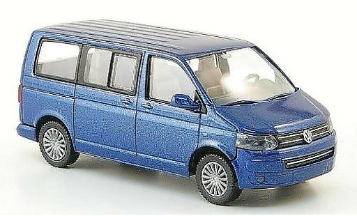 Volkswagen T5 Base 1/87 Wiking Multivan bleu miniature