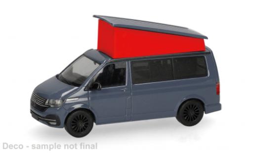 Volkswagen T6 1/87 Herpa .1 California grise/rouge 1:87 miniature
