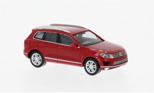 Volkswagen Touareg 1/87 Herpa rouge 1:87 miniature