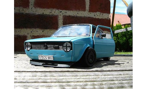 Volkswagen Golf GTI 1/18 Solido bleue jantes ford escort rallye miniature