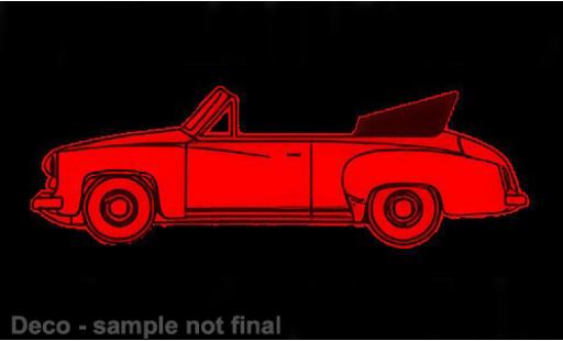 Wartburg 311 1/87 Brekina Cabriolet rouge 1959 1:87 miniature