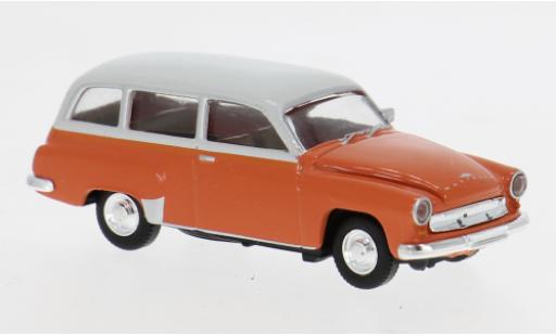 Wartburg 311 1/87 Brekina Kombi orange/grise 1959 1:87 miniature