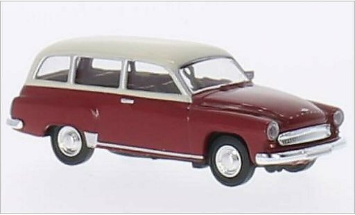 Wartburg 311 Kombi 1/87 Brekina Break rouge/beige miniature