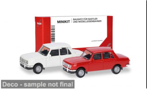 Miniature Wartburg 353 blanche/rouge 1/87 Herpa MiniKit
