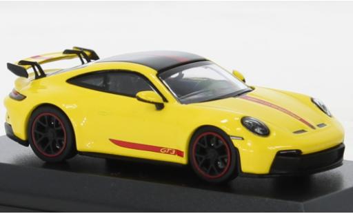 Miniature Porsche 992 GT3 1/64 Wbros 911  jaune Porsche 992 GT3 1/64 Wbros 911  jaune miniature