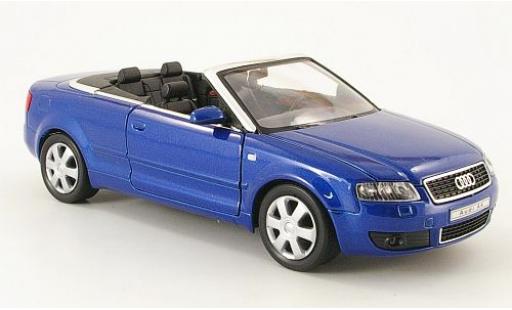 Miniature Audi A4 1/24 Welly Cabriolet met.-bleue offen 2003 1:24 Audi A4 1/24 Welly Cabriolet met.-bleue offen 2003 1:24 miniature