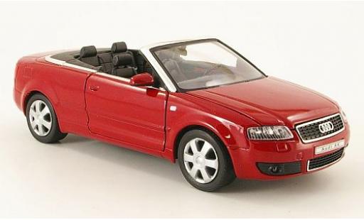 Miniature Audi A4 1/24 Welly Cabriolet rouge 2003 1:24 Audi A4 1/24 Welly Cabriolet rouge 2003 1:24 miniature