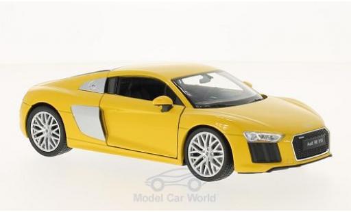 Miniature Audi R8 1/24 Welly V10 jaune Audi R8 1/24 Welly V10 jaune miniature