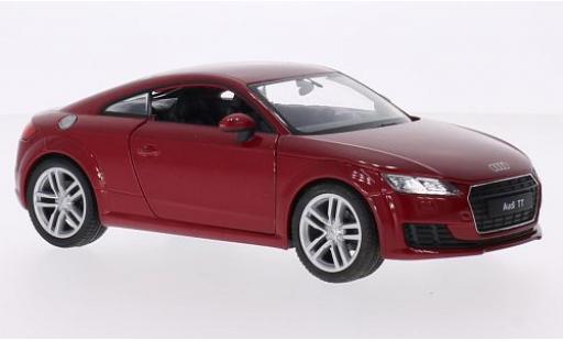 Miniature Audi TT 1/24 Welly (8S) metallise rouge 2014 Audi TT 1/24 Welly (8S) metallise rouge 2014 miniature