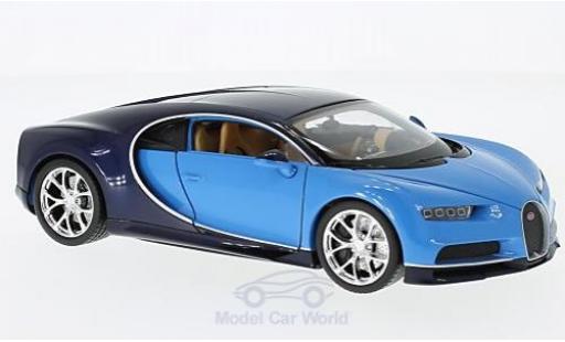 Miniature Bugatti Chiron 1/24 Welly bleue/bleue 2016 Bugatti Chiron 1/24 Welly bleue/bleue 2016 miniature