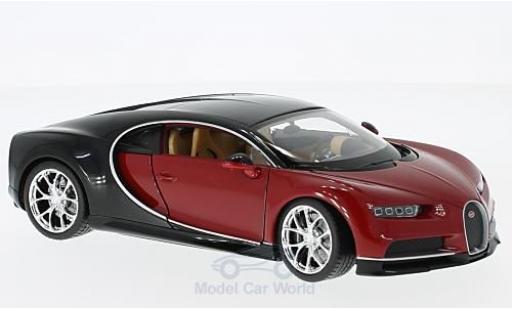 Miniature Bugatti Chiron 1/24 Welly rouge/noire 2016 Bugatti Chiron 1/24 Welly rouge/noire 2016 miniature