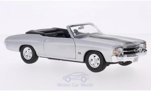 Miniature Chevrolet Chevelle 1/24 Welly SS 454 Cabriolet grise/noire 1971 Chevrolet Chevelle 1/24 Welly SS 454 Cabriolet grise/noire 1971 miniature