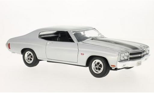 Chevrolet Chevelle 1/18 Welly SS 454 grise/noire 1970 miniature