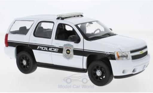 Miniature Chevrolet Tahoe 1/24 Welly blanche General Motors Police Vehicles 2008 Chevrolet Tahoe 1/24 Welly blanche General Motors Police Vehicles 2008 miniature