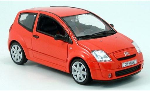Miniature Citroen C2 1/24 Welly rouge 2004 1:24 Citroen C2 1/24 Welly rouge 2004 1:24 miniature