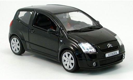 Miniature Citroen C2 1/24 Welly noire 2004 1:24 Citroen C2 1/24 Welly noire 2004 1:24 miniature