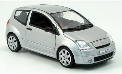 Miniature Citroen C2 1/24 Welly grise 2004 1:24 Citroen C2 1/24 Welly grise 2004 1:24 miniature